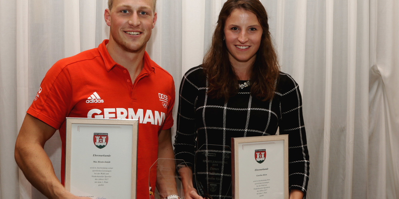 Die Sportler des Jahres Caroline Klein und Max Rendschmidt Die Sportler des Jahres Caroline Klein und Max Rendschmidt
